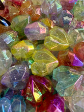 18mm Geometric Glitter Clear Heart Mix-X12